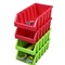 Basicwise Hang & Stack Storage Bin, Plastic, Red, 3 in H, 4.5 in W, 8 in L, 4 PK QI003255RG - alternate 3